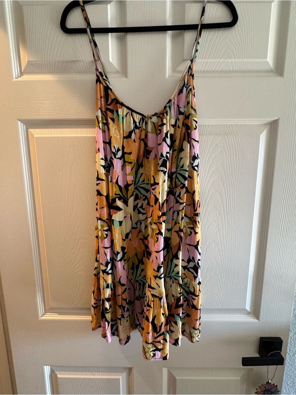 NWOT Billabong Floral Spaghetti Strap Sundress in Yellow, Pink & Green